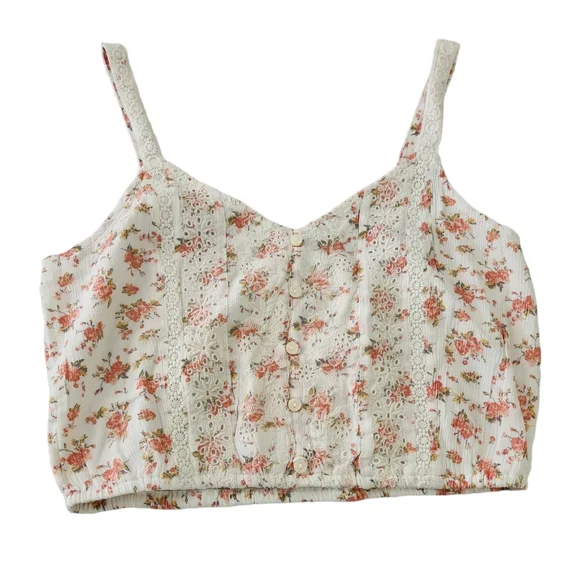 Small American Eagle floral Crop Top - Picture 3 of 13